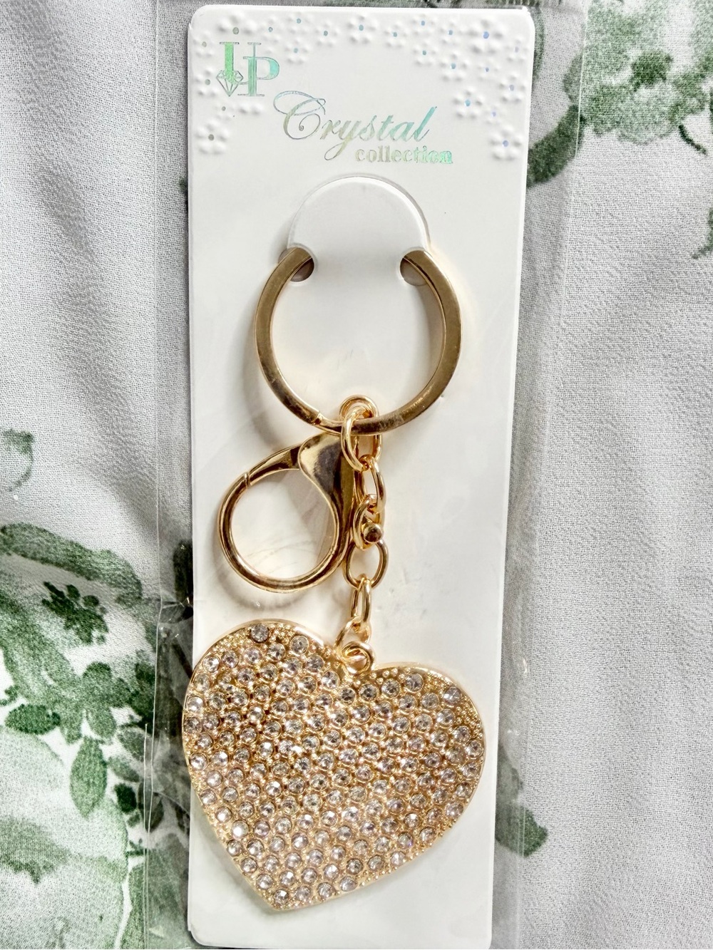 Gold Heart Bag Charm / Keychain